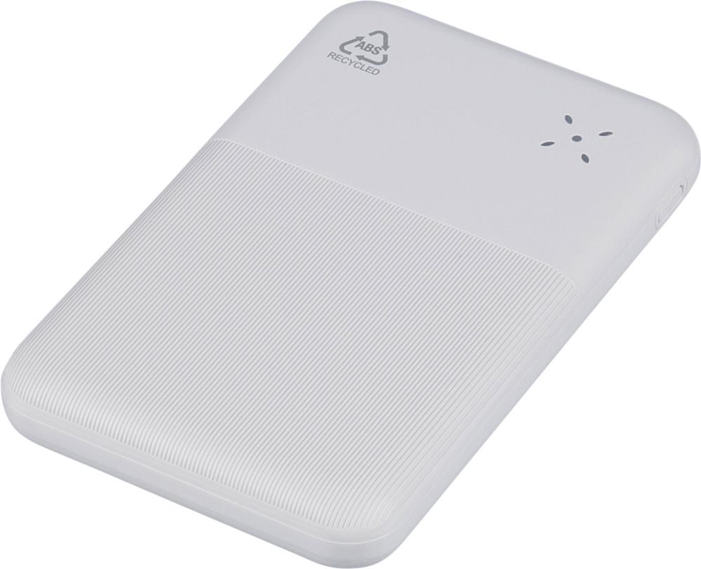 Gerecycled ABS powerbank Tavi - voor bedrijven en relatiegeschenken