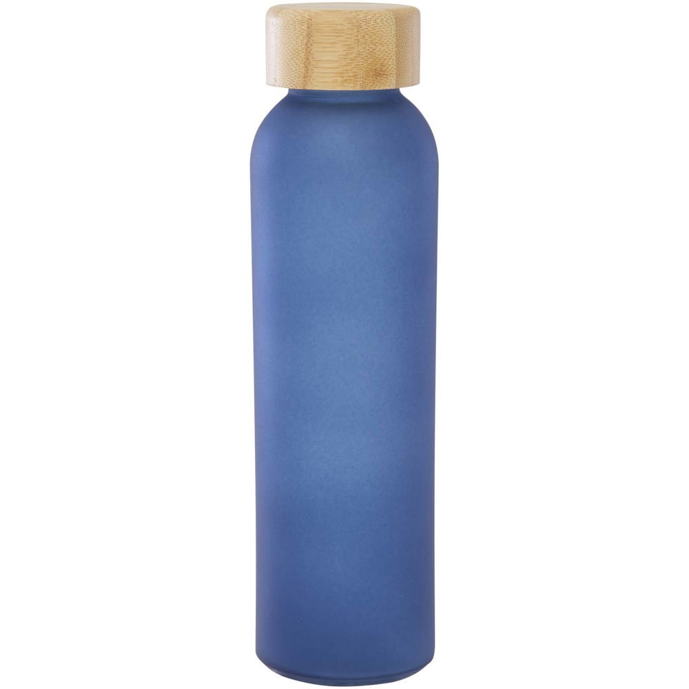 Lume 500 ml fles van mat natronkalkglas met bamboe deksel  